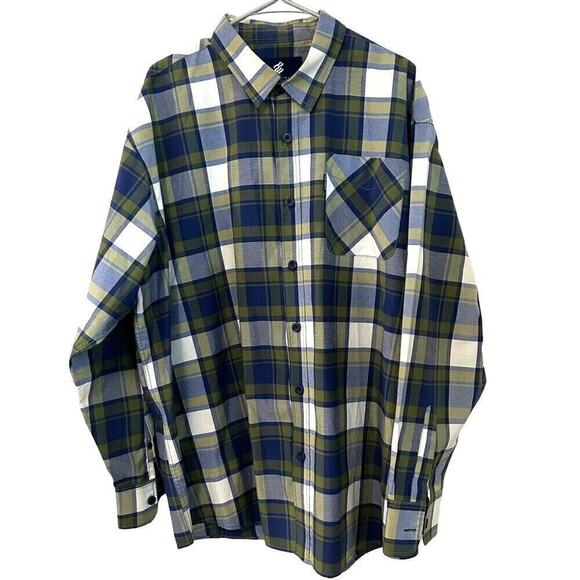 Rockwear Men's Check Button Up Long Sleeve Shirt Multi-Color Size 3X #K1360 - Picture 1 of 9